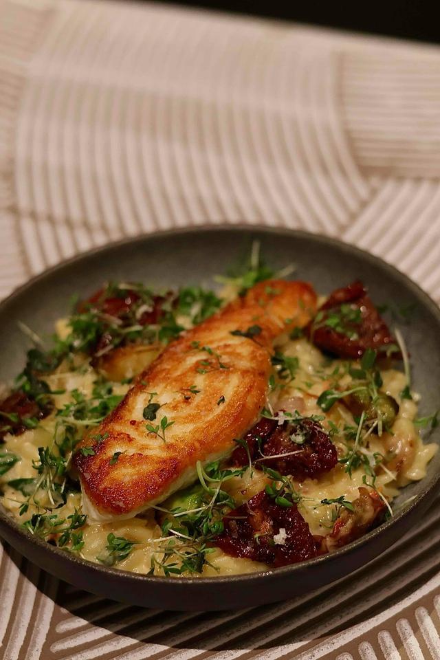 Pasta risoni med kveite