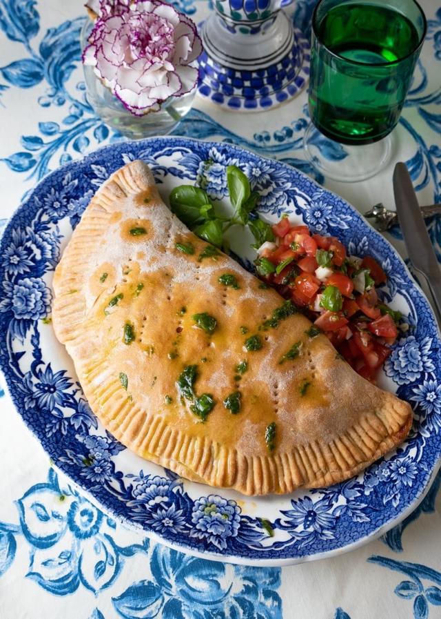 Calzone with Leftover Chicken Sauce