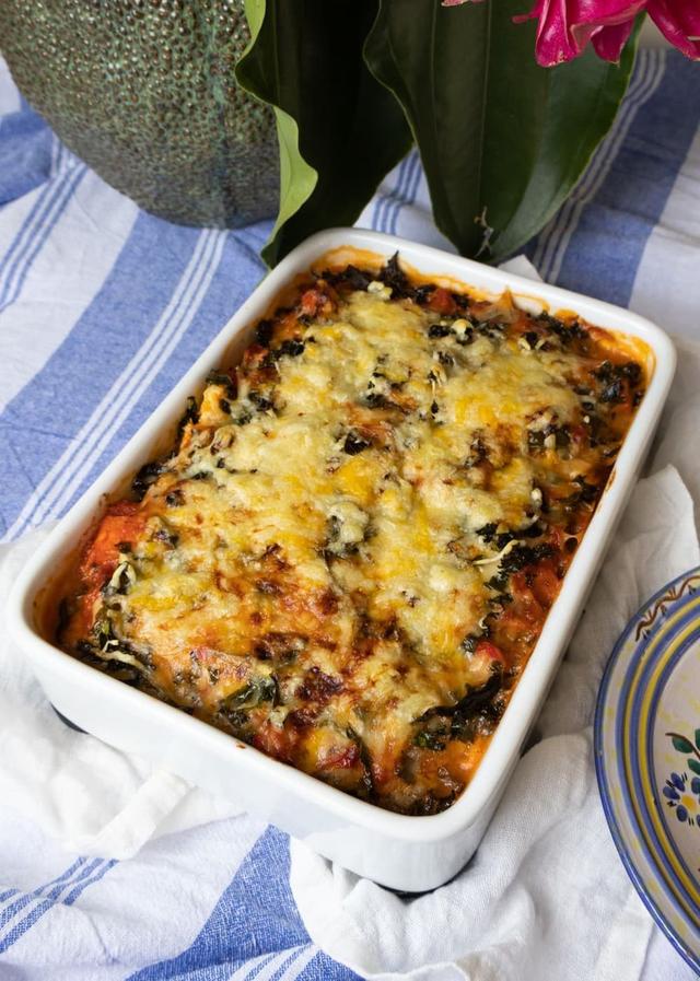 Grønnkållasagne med blomkål