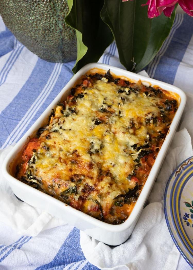 Lasagne with Kale and Cauliflower
