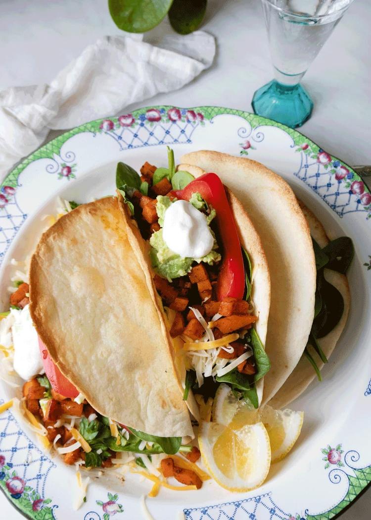 Vegetartaco med søtpotet