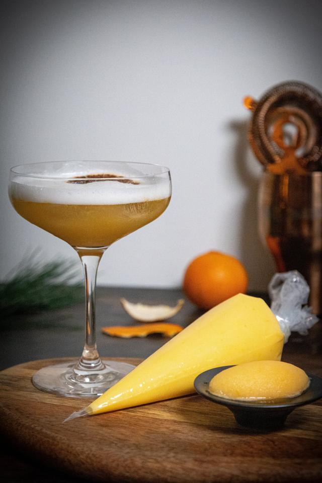 Klementin - sorbet, curd og drink