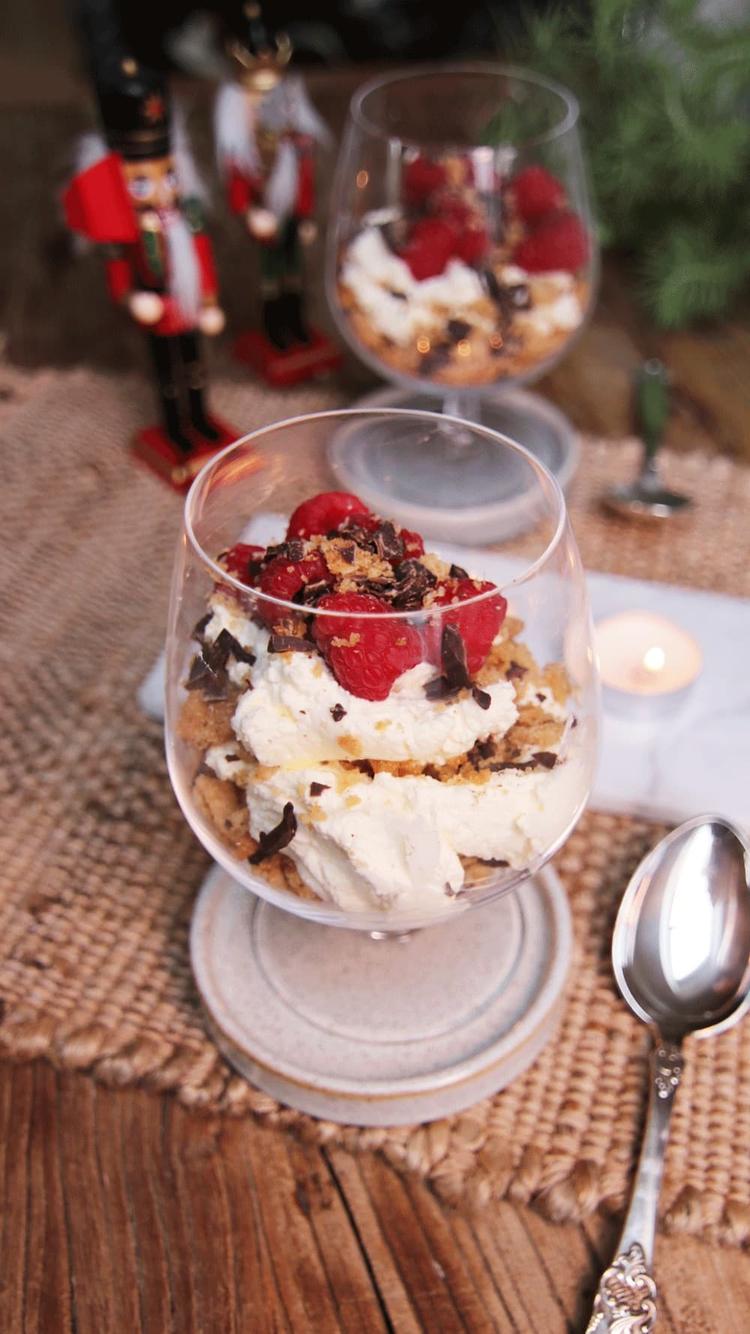 Tasty Dessert made from Christmas Cake Leftovers