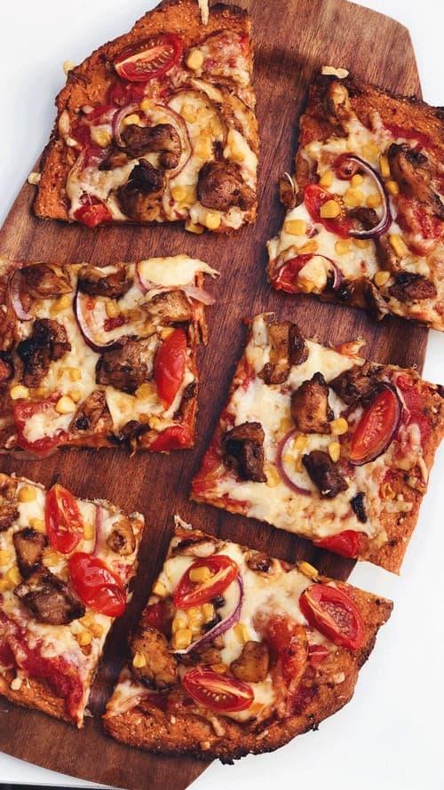 Søtpotetpizza med spicy kylling