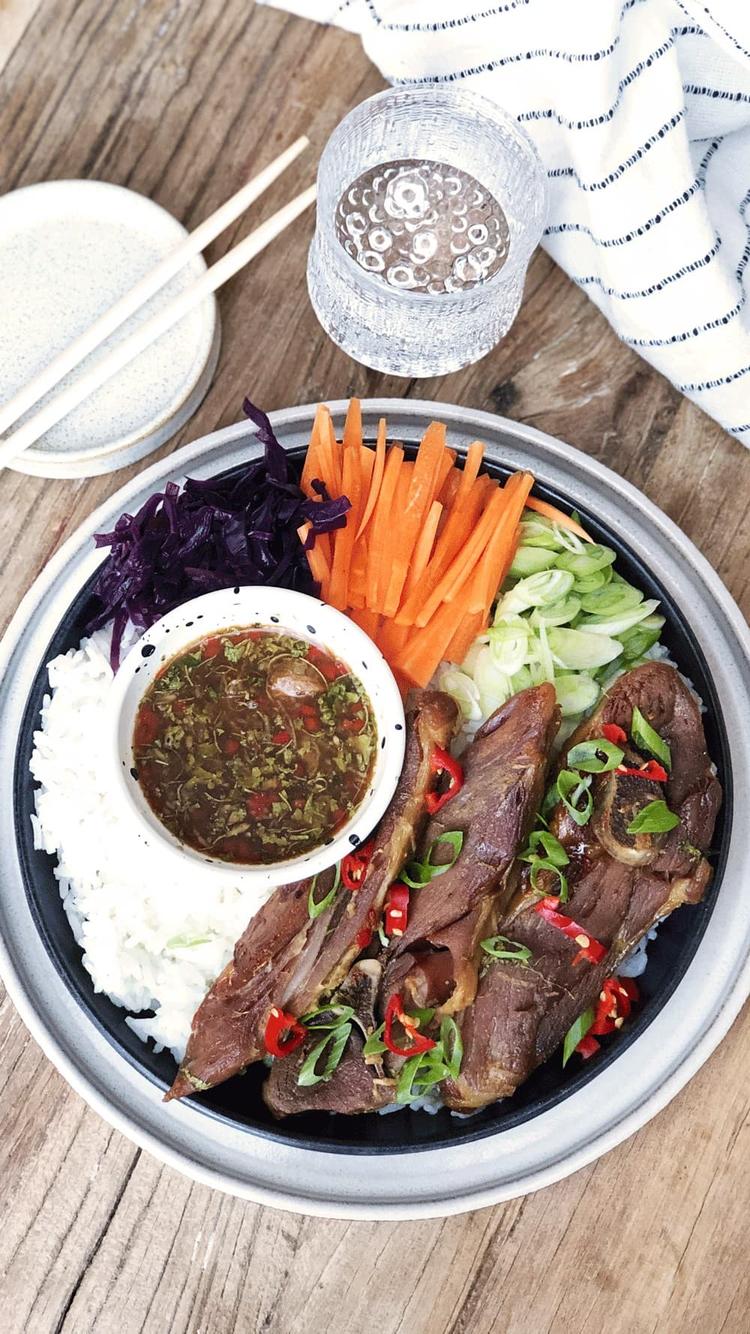 Asian glazed pinnekjøtt