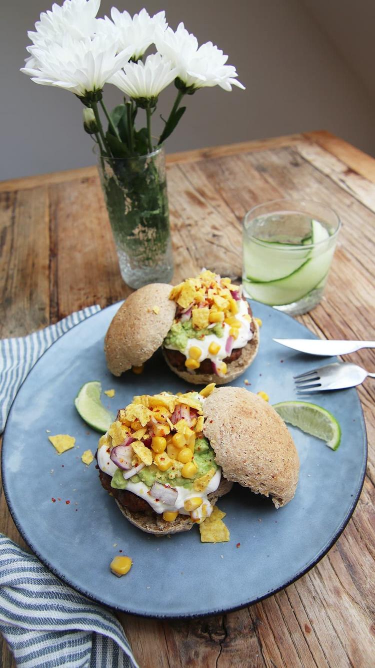 Tex-Mex Burger in Homemade Buns
