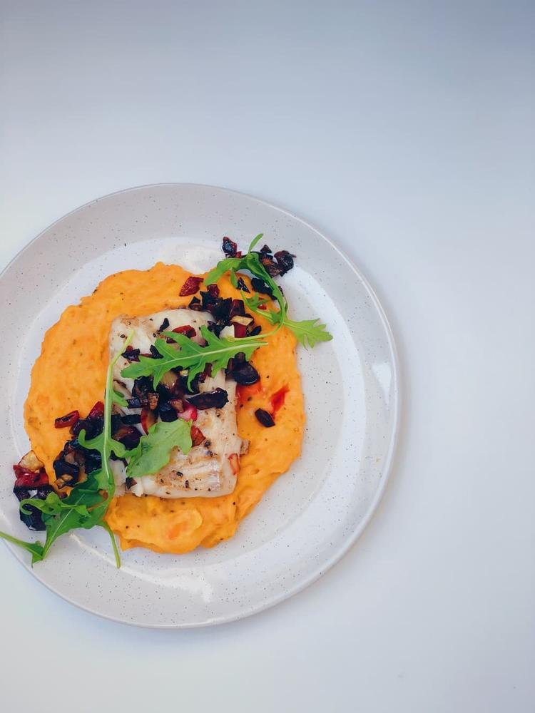 Pan-fried Cod with Root Mash