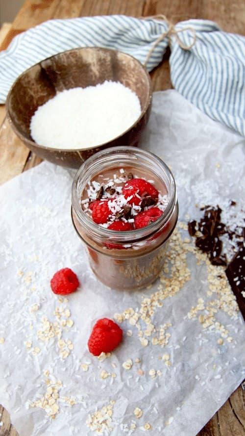 Chocolate Coconut Overnight Oats!