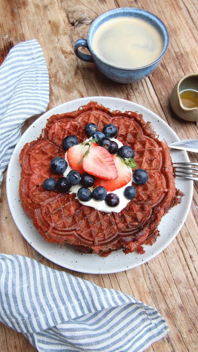 Pink Beetroot Waffles!