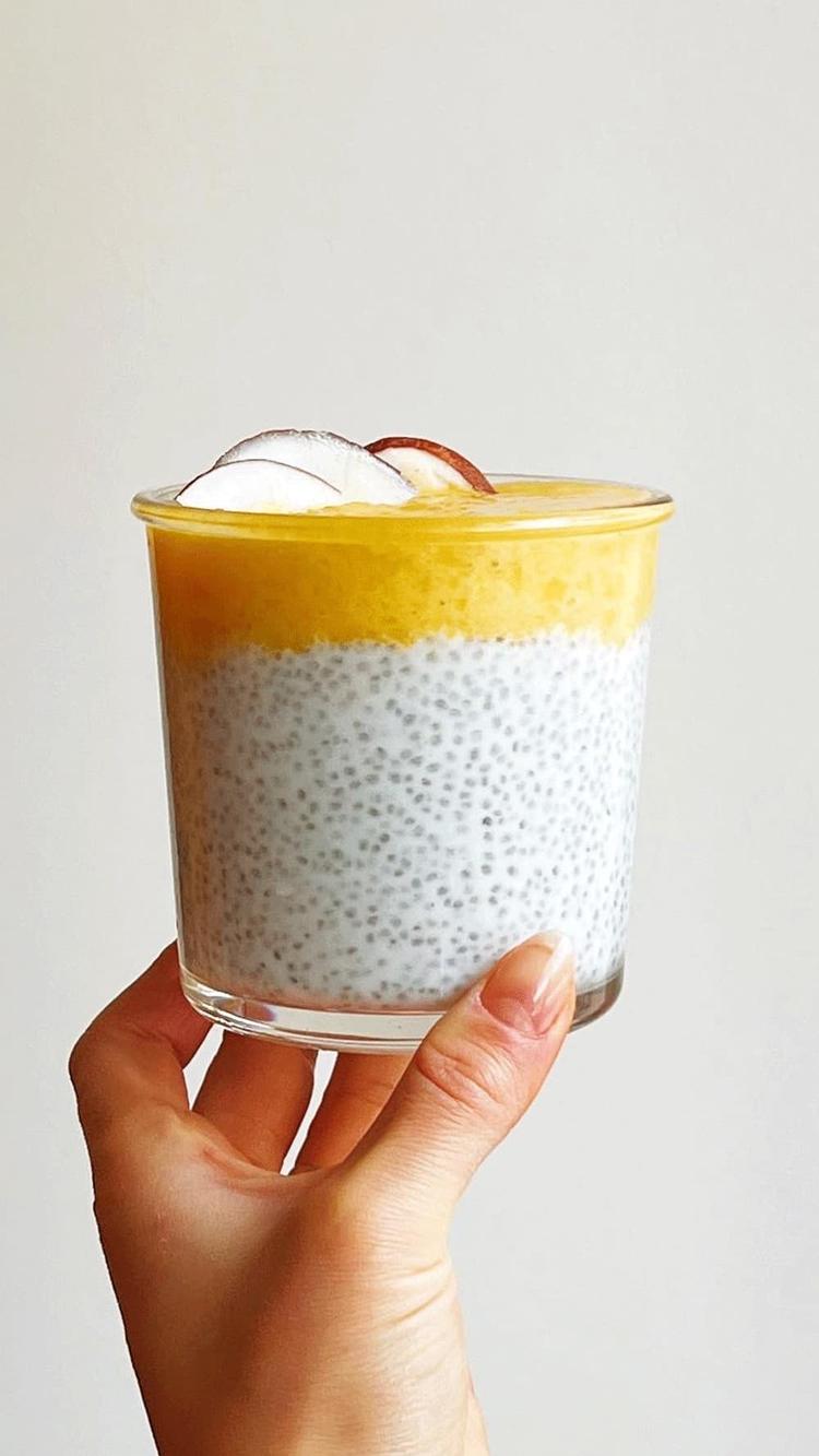 Chiapudding med mango og kokos