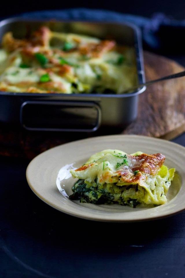 Glutenfri spinatlasagne
