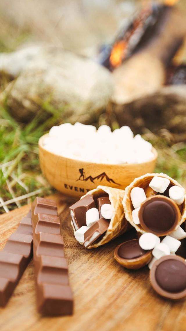 Campfire adventurers s'mores