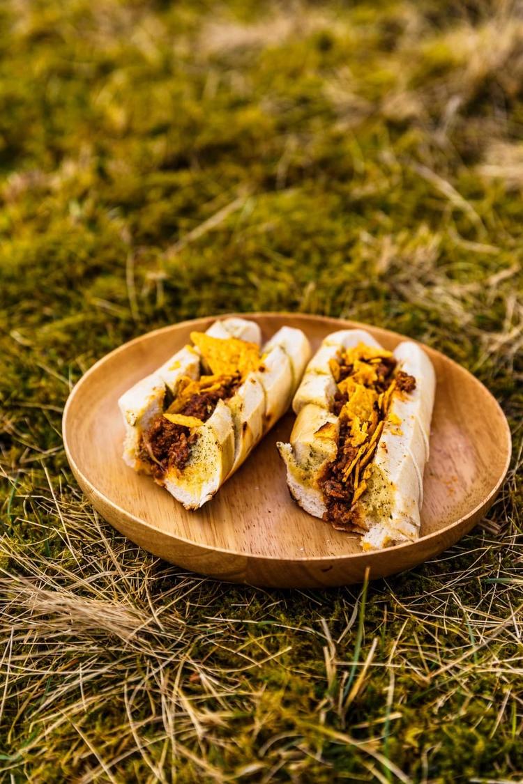 Tacobaguette på bål