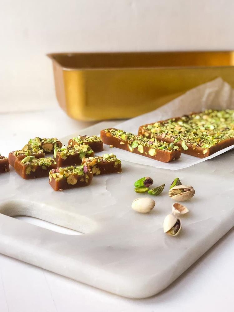 Pistasj fløtekarameller