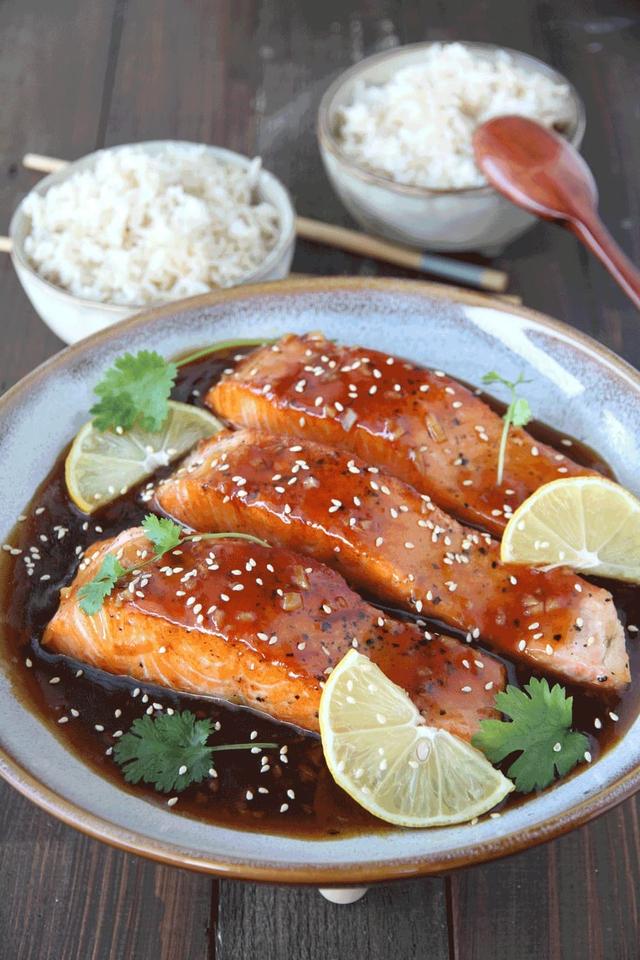 Lemon honey glazed salmon
