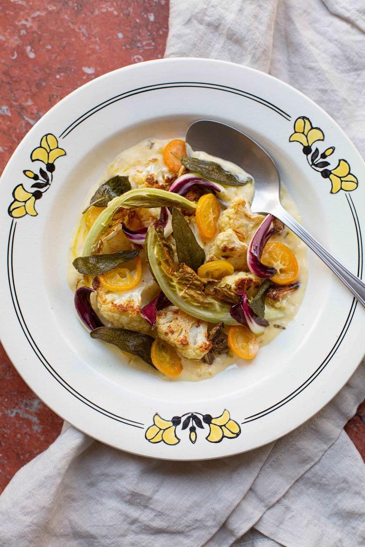 Roasted Cauliflower with Beurre Blanc and Citrus