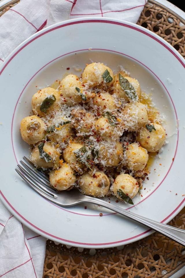 Ricotta Gnocchi with Brown Orange Butter